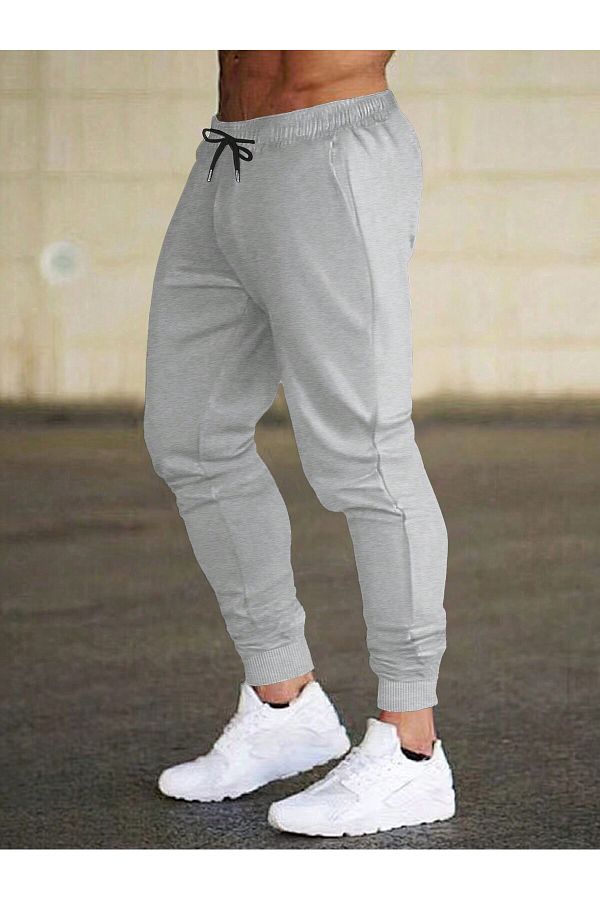 Drippy Men s Drawstring Waist Jogger Pants Solid Color Trendyol