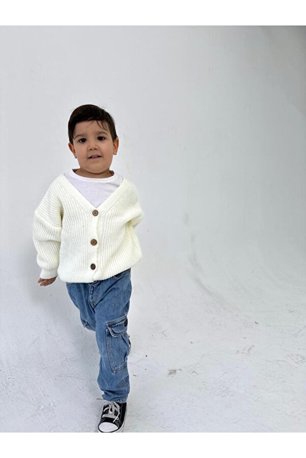 EYC BABY Kemik Unisex Düğmeli Triko Hırka