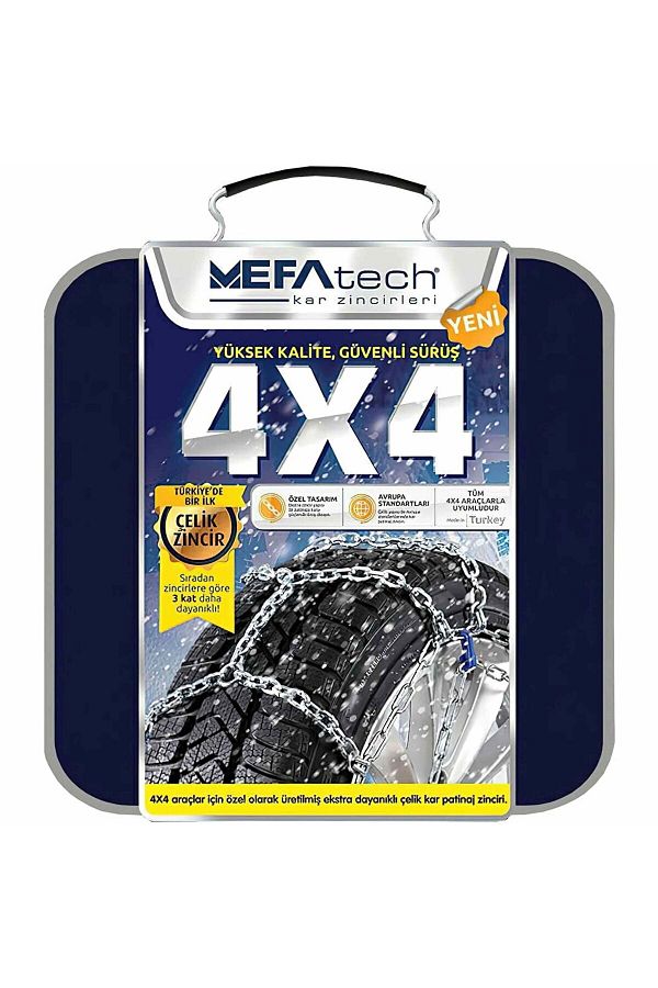HasbeeParts-Mefatech 175/75x16 Snow Skid Chain 4X4 Compatible with Jeep and Minibuses No:900 1