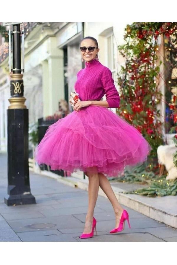 Fuchsia tulle skirt clearance