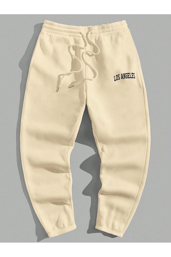 nrage Manfinity Hypemode Men s Letter Graphic Drawstring Waist Thermal Lined Sweatpants Trendyol