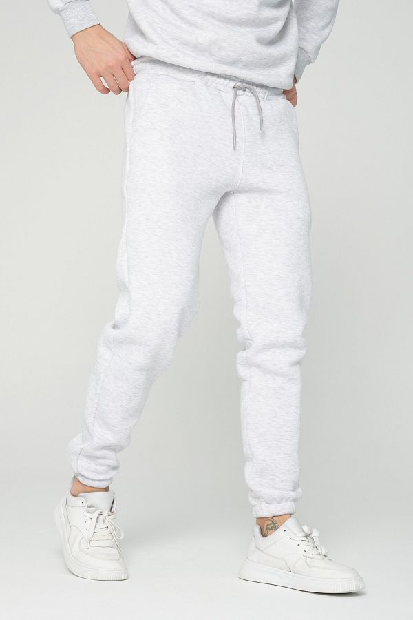 Gray sweatpants with elastic ankles discount