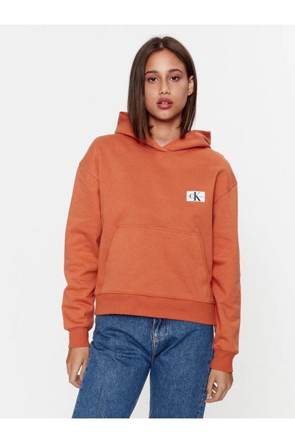 Calvin klein orange sweatshirt on sale