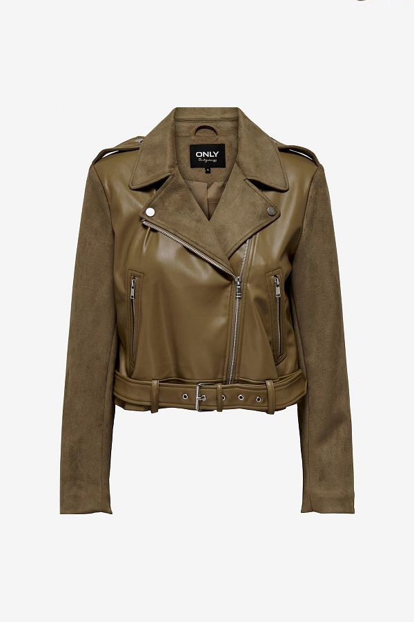 Only Women s Lisa Mix Faux Leather Suede Jacket Trendyol