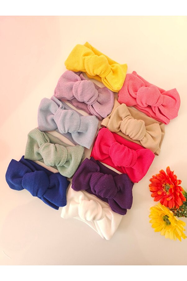 SeherBebeButik Kız Bebek & Çocuk Kaşkorse 10'Lu Bandana Set