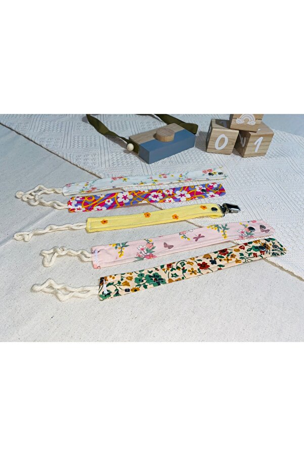 LusnikaStore Emzik Askısı Çiçek Desen 5’li Set