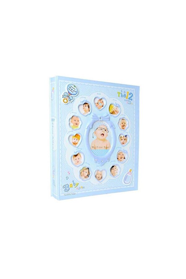 Rabsev 10x15cm 240 Fotoğraf Kapasiteli 12 Ay Çerçeveli Lüks Bebek Fotoğraf Albümü Rs6406-m