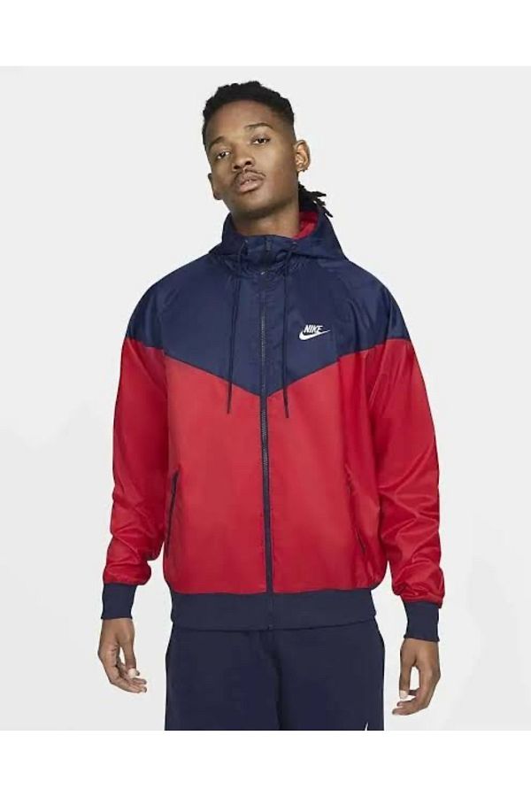 Nike sportswear windrunner red hot sale