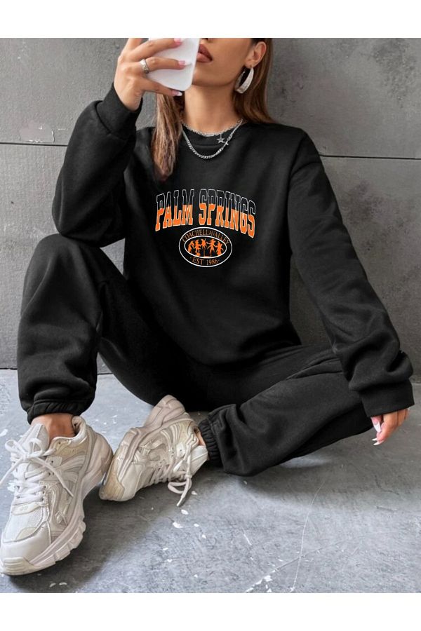 MAATOUKI Palm Springs Printed Sweatshirt and Tracksuit Set Trendyol