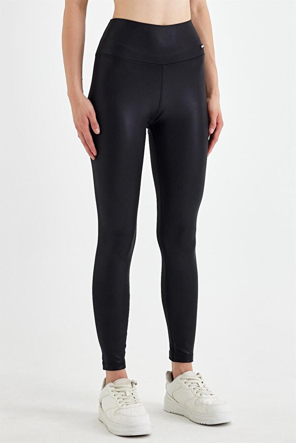 GRAB Women's Black Shiny Sports Leggings- Trendyol