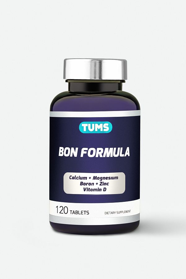Tums-Bon Formula Calcium Magnesium Zinc Vit 120 Tablet - 2 Months Usage 1