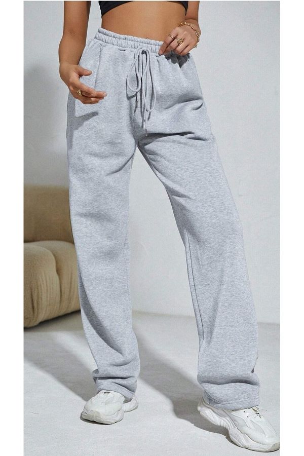 FUNSTYLE Women s Baggy Gray Seasonal Sweatpants Trendyol
