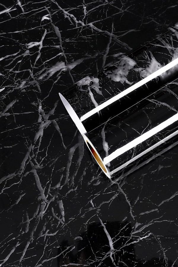 CARNIVAL LAND-Black Marble Pattern Coating Paper Foil Bench Table Shelf 5 meters between the bench 1