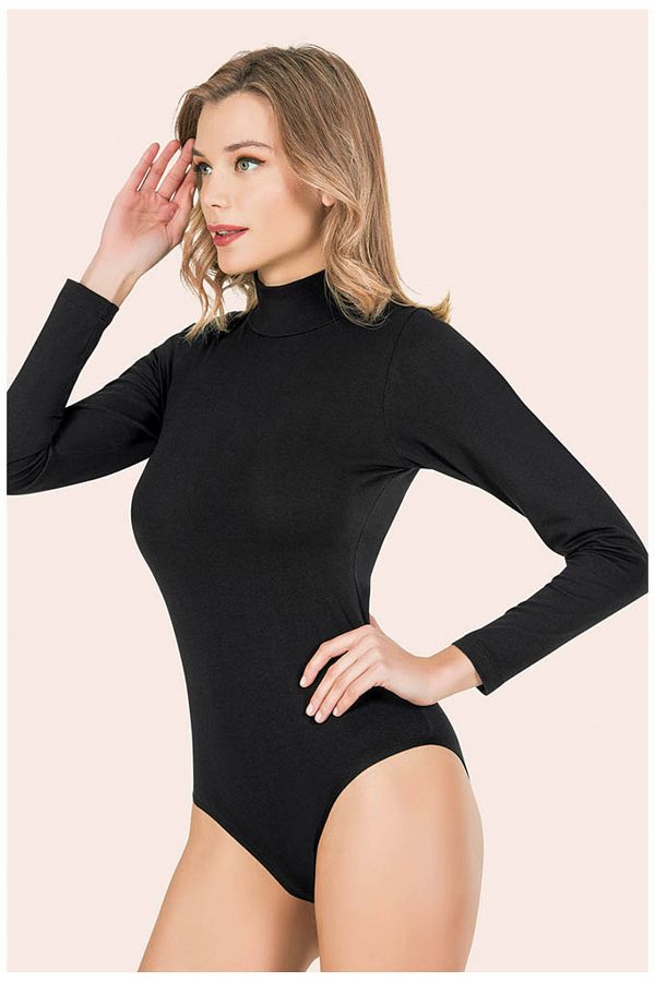 Spandex black turtleneck 2025