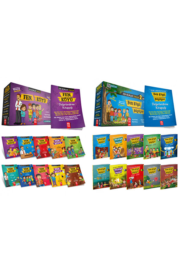Model Eğitim Yayınları Model Çocuk - 3.Sınıf ve 4.Sınıf Fen Köyü + Fen Köyü Büyüyor 2 Hikaye Setleri (2 Set Kitap)