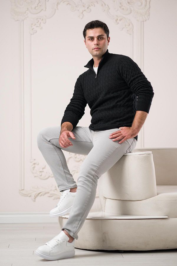 Turtleneck with zipper men's cheap