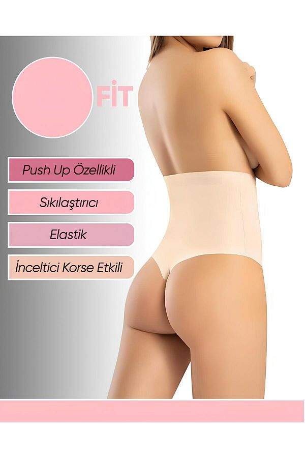 red iç giyim-Laser Cut High Waisted Invisible Silicone Corset String 1
