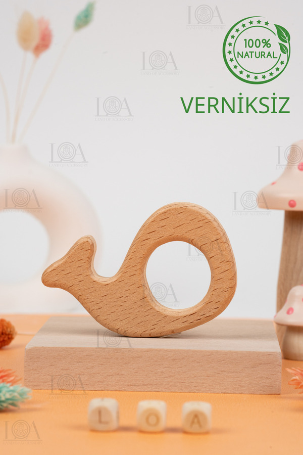 LANDOFACCESSORY Ahşap Diş Kaşıyıcı - Diş Rahatlatıcı - Natural Verniksiz Diş Kaşıyıcı