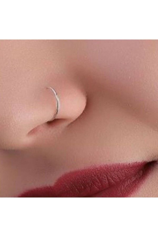Daisy Gold Nose stud Pink White CZ 14K Ethnic Indian piercing nose ring  Push pin | eBay