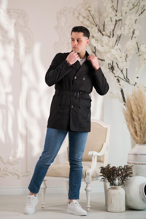 AKCAYLAR Slimfit Lined Spring Men s Trench Coat with Belt Trendyol