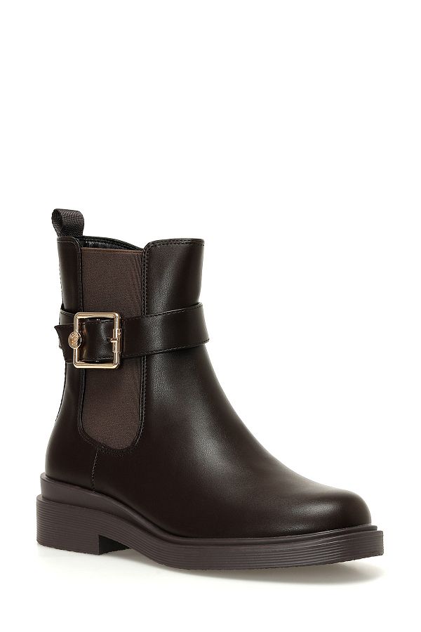 Nine West Ankle Boots Brown Flat Trendyol