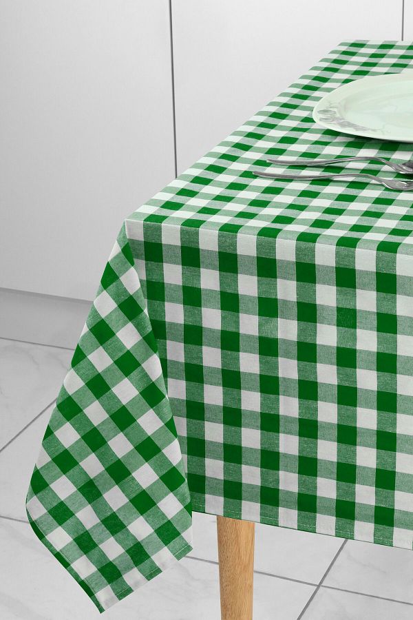 Soft Kare Green Large Plaid Checkered Picnic Blanket with Size Options Trendyol