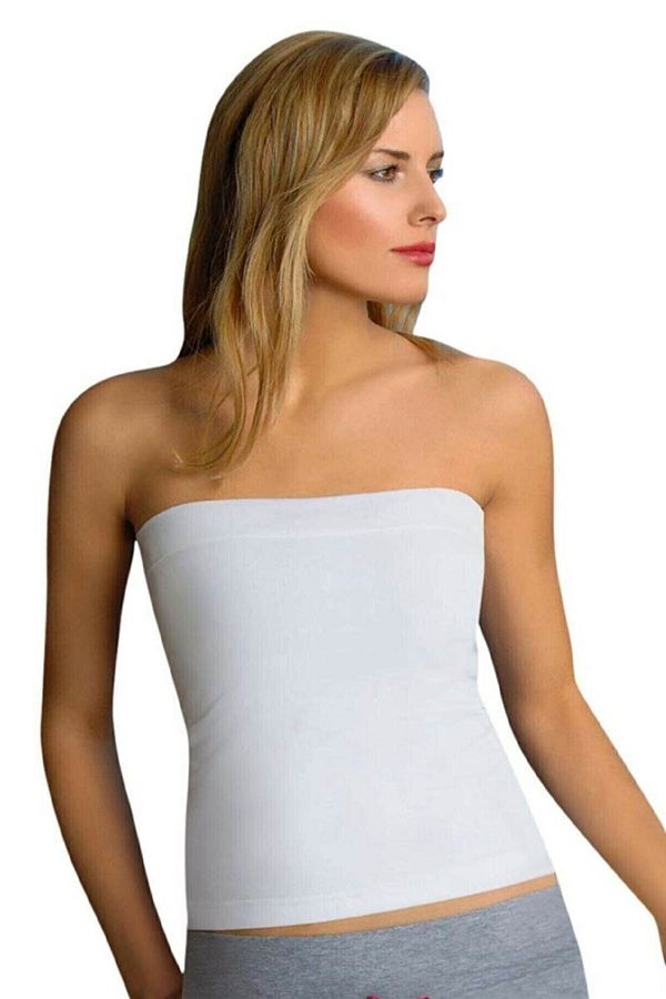 secret moda White Strapless Strapless Cotton Women s Tank Top Trendyol