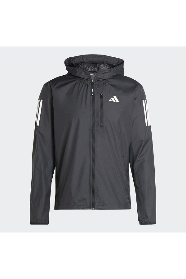 Adidas slim jacket black best sale
