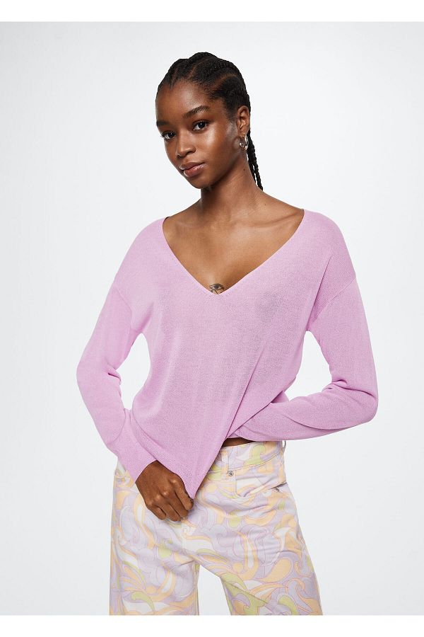 MANGO Pink Women s Sweater 37050454 Trendyol