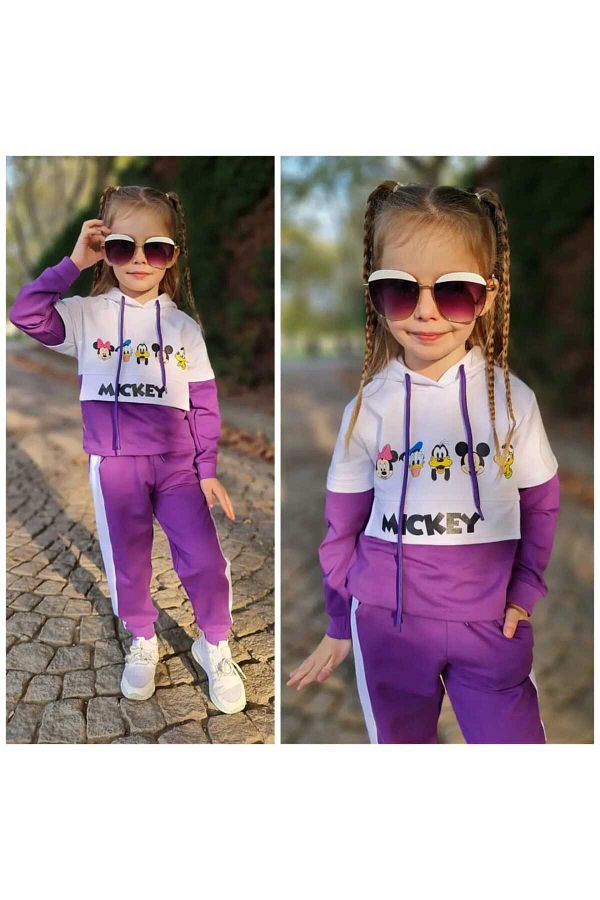 Kokosh Children s Hooded Combed Cotton Tracksuit Set of 2 Trendyol