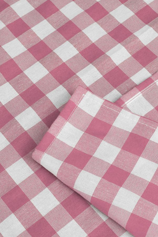 Soft Kare Light Pink Large Plaid Checked Picnic Blanket with Size Options Trendyol
