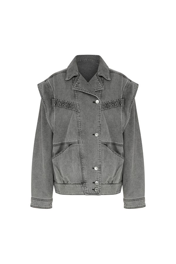 Saudi National Day Offers: Uniquely Designed Grey Jacket from Sagaza with an 81% Discount from Trendyol!