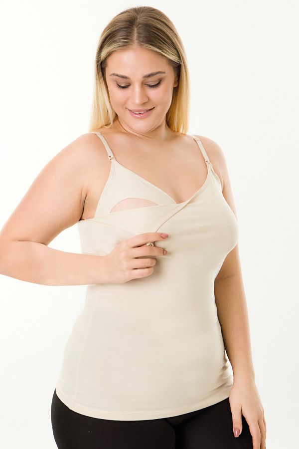 MS HAMİLE İÇ GİYİM-Nursing HG0030 Model Skin Colored Undershirt 1