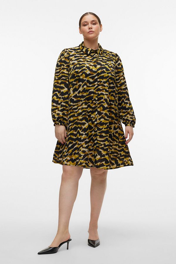 Veromoda Curve-VMCGAIL L/S ABK KOŠILEOVÉ ŠATY WVN BTQ CUR 1