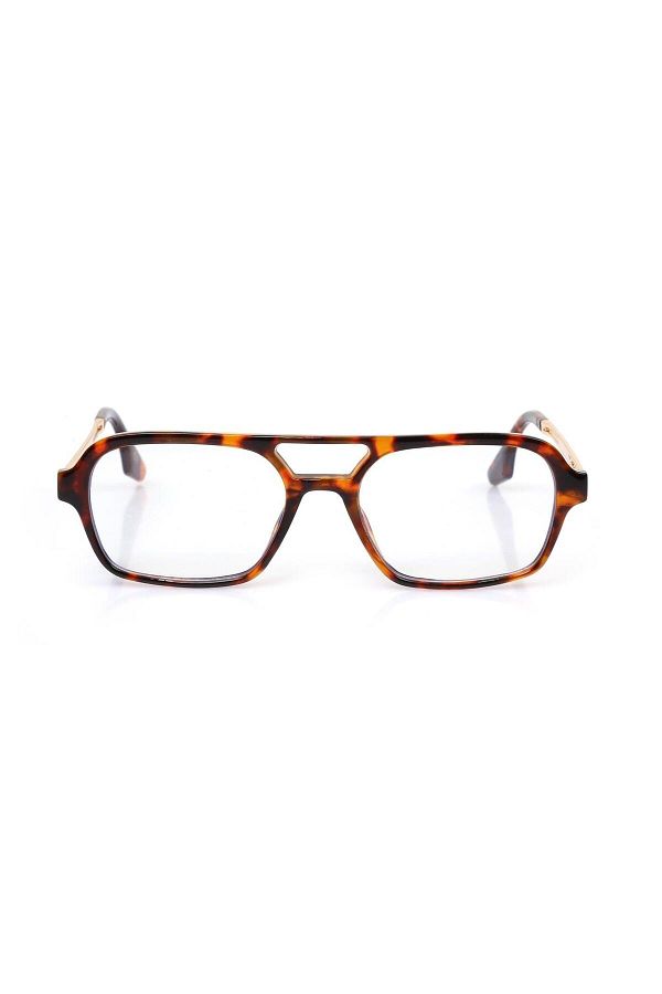 TomyHelf-Leopard Frame Blue Light Protection Rectangular Women's Glasses 1