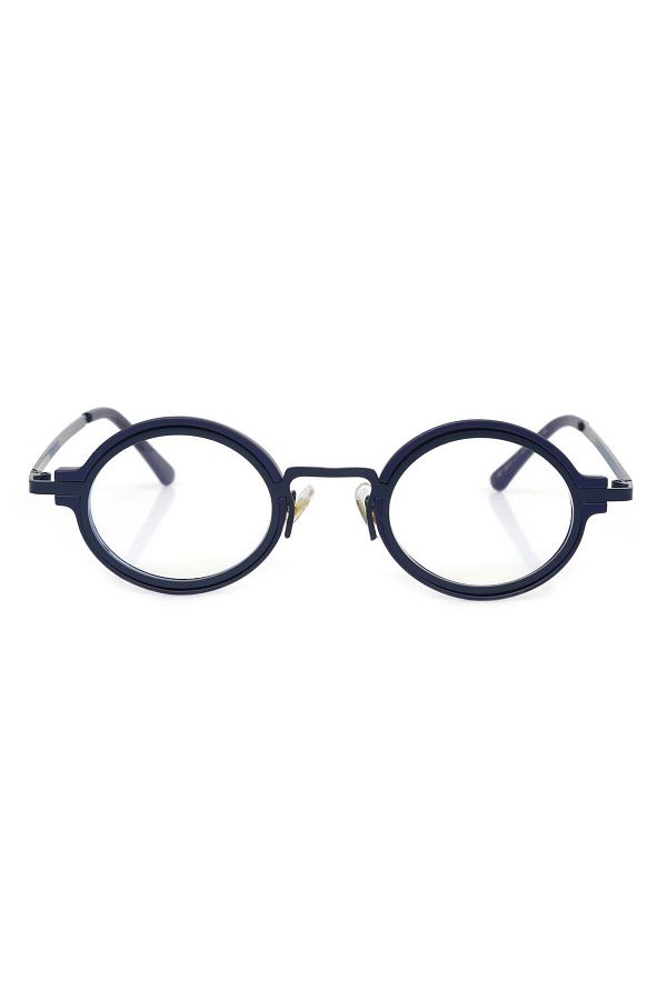 TomyHelf-Blue Light Protective Dark Blue Frame Oval Glasses 1