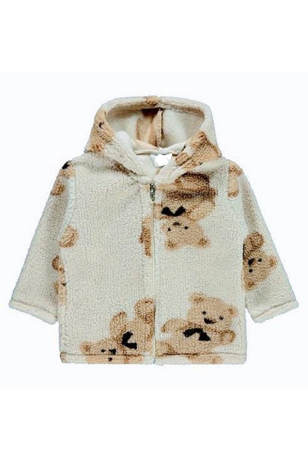 BEBE ME CORAP Baby Child Teddy Plush Hooded Cardigan Trendyol