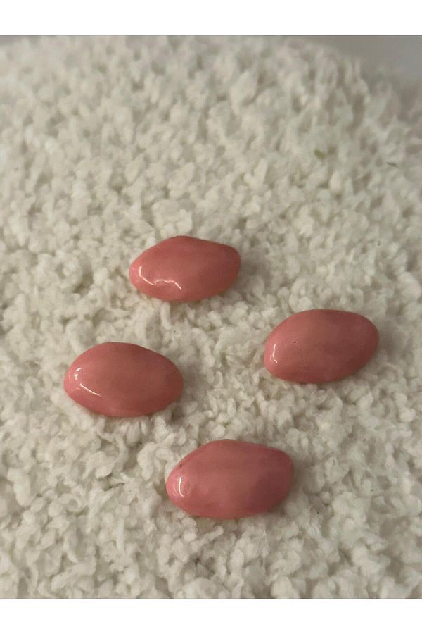 ODDA TASARIM ATÖLYESİ-custom design pink oval form gypsum 4-piece button set 1