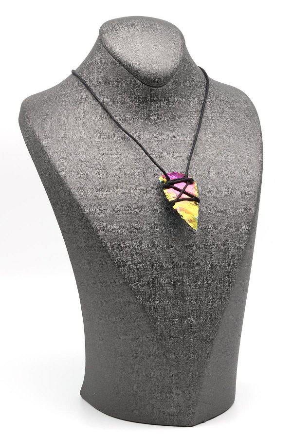 Black string necklace with stone hotsell
