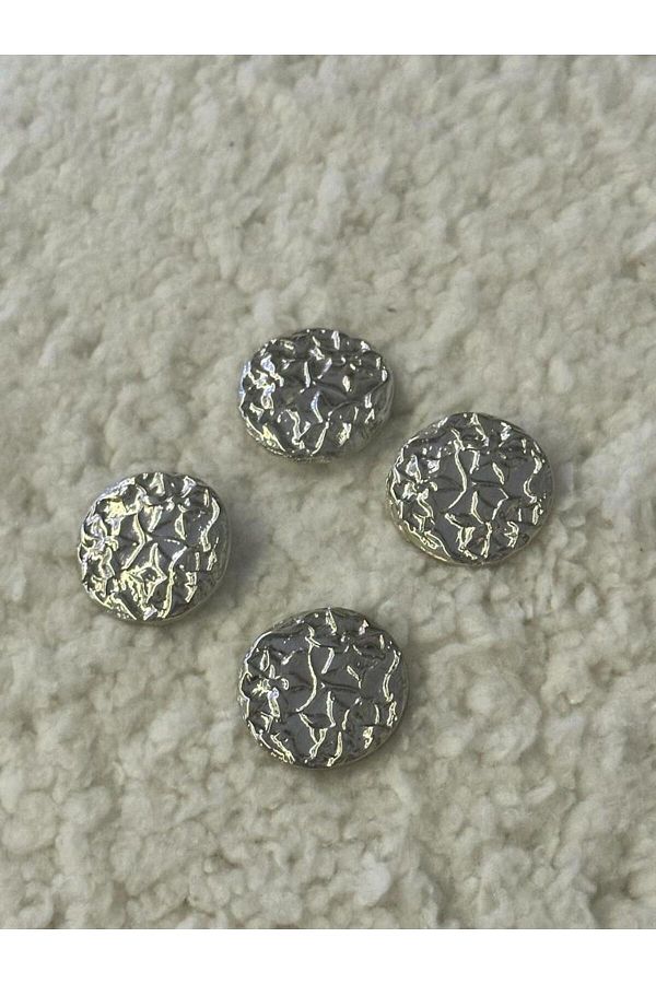 ODDA TASARIM ATÖLYESİ-Design Coat Button Set of 4 Silver Color 1