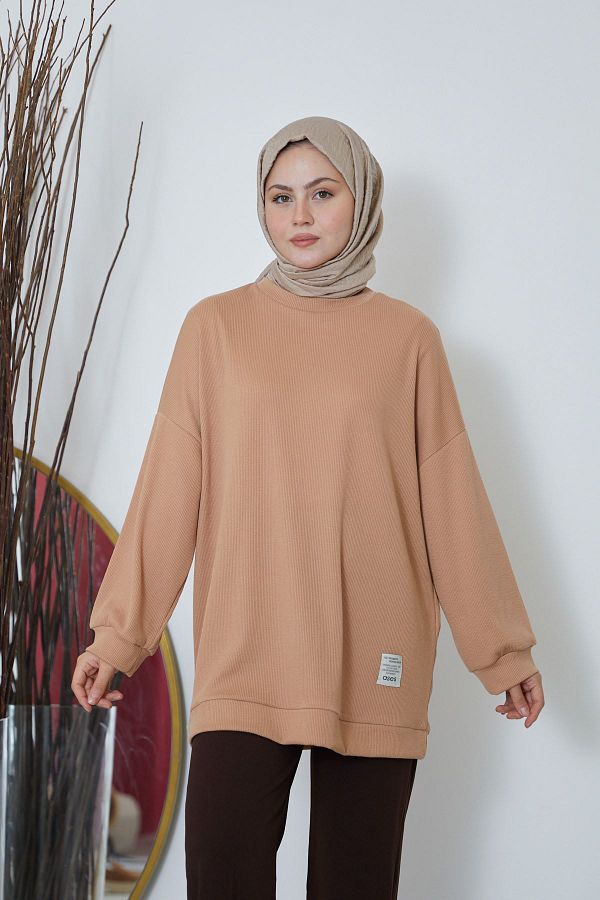ASES-Women's Tunic Hair Braid Cuffed Tunic 1