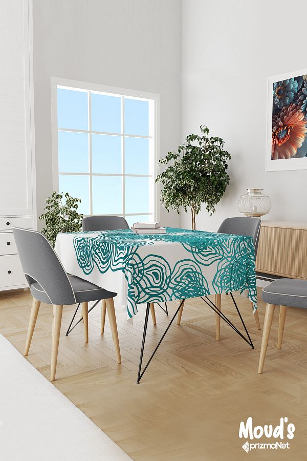 Moud's-Semilo Patterned Suede Carefree Tablecloth 1
