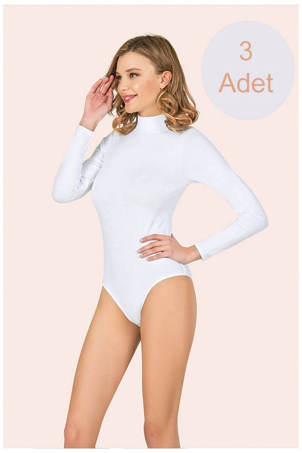 White turtleneck leotard cheap