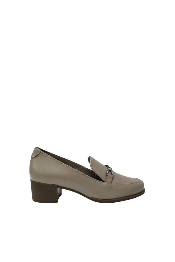 ALBİNİ-Women's Leather Classic Heeled Shoes 1