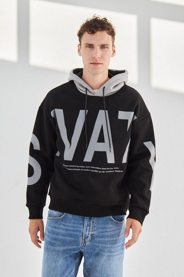 Delpino-Half Oversize mikina s kapucňou 1