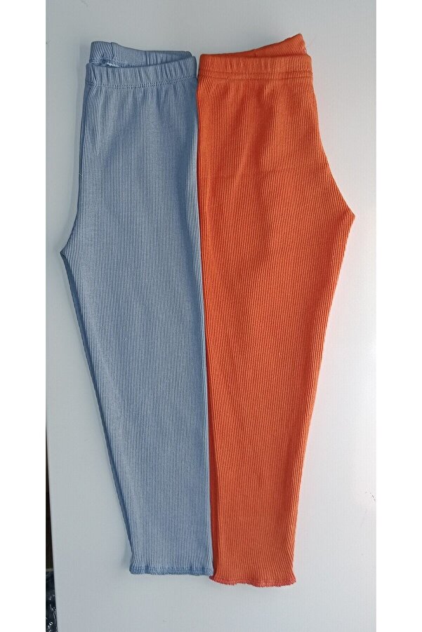 Berat moda 2li Kaşkorse Kumaştan Paçası Fırfırlı Kalın Bebek Taytı Çocuk Taytı Tek Alt