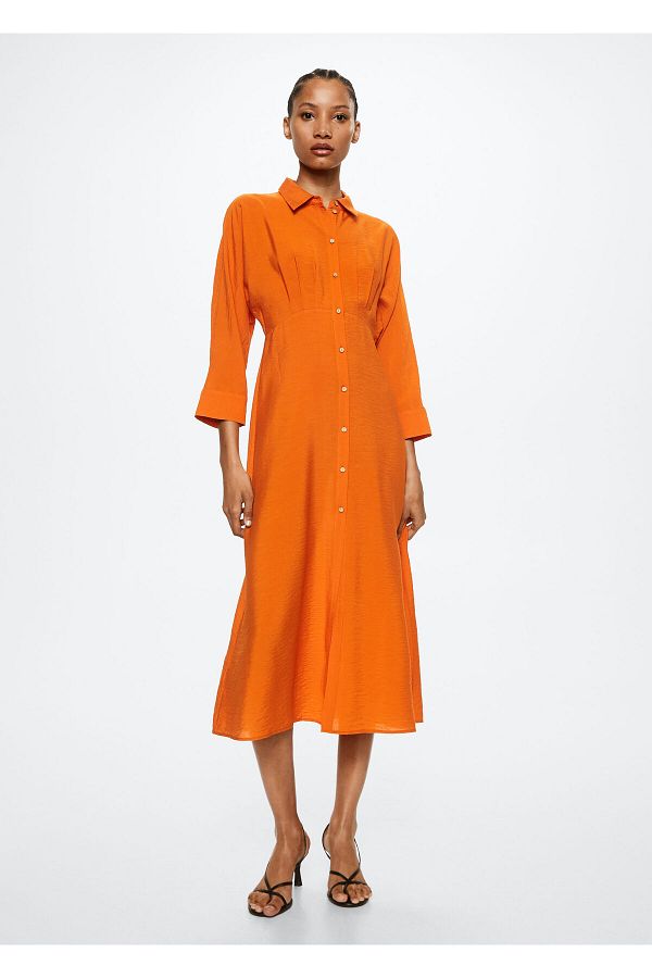 MANGO Orange Women s Dress 37045819 Trendyol