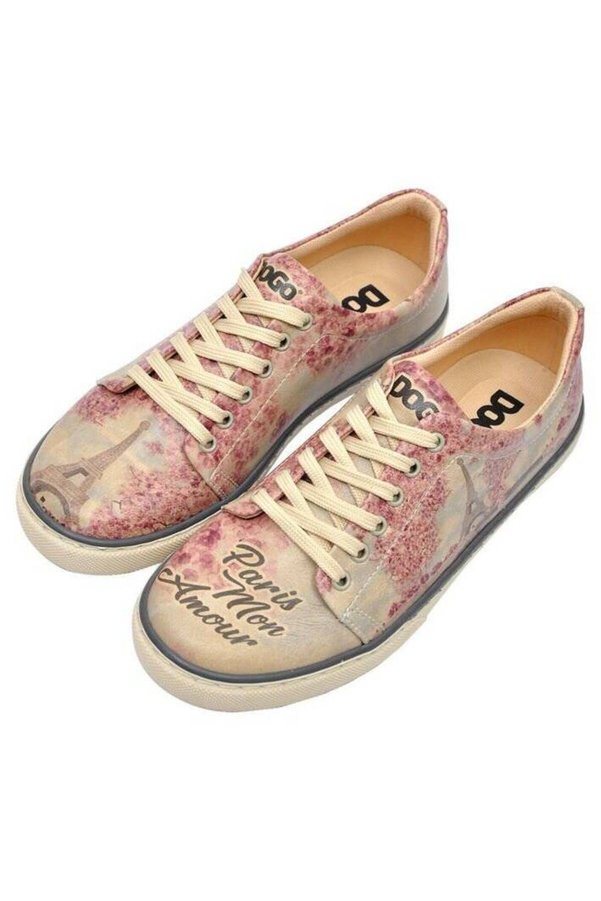 Dogo Women's Vegan Leather Multicolored Sneakers - Paris Mon Amour Design