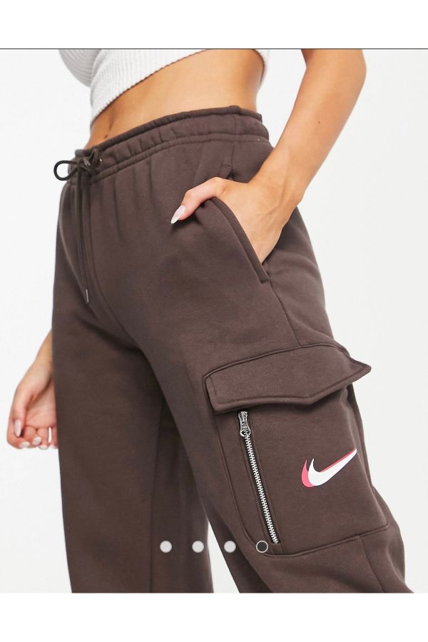 Nike Sweatpants - Brown - High Waist - Trendyol