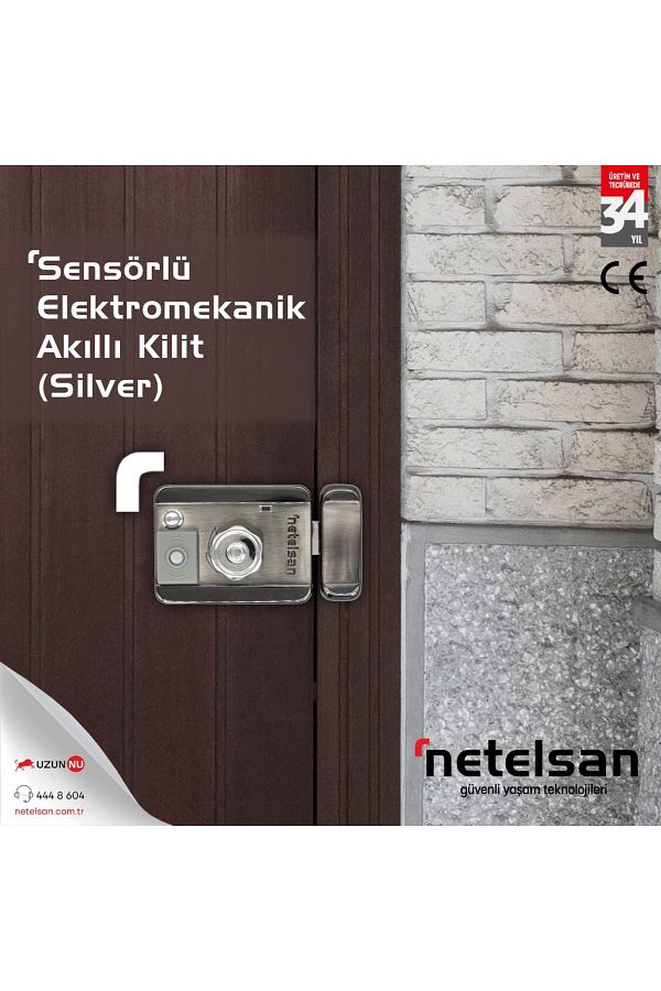 Netelsan-Smart Lock Silver with Electromechanical Sensor 1